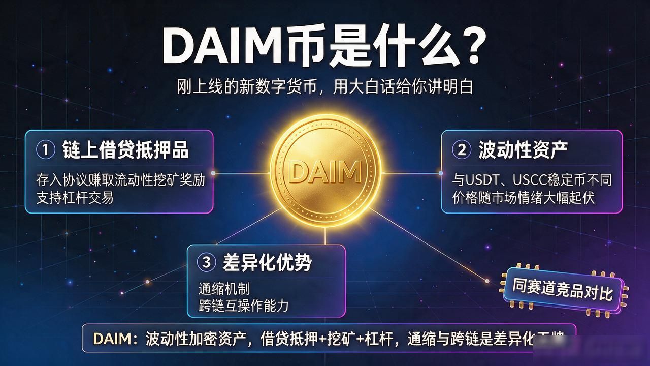 DAIM数字货币去中心化金融DeFi项目分析_新上市的数字货币DAIM是什么_DAIM代币通缩模型与链上借贷抵押品功能