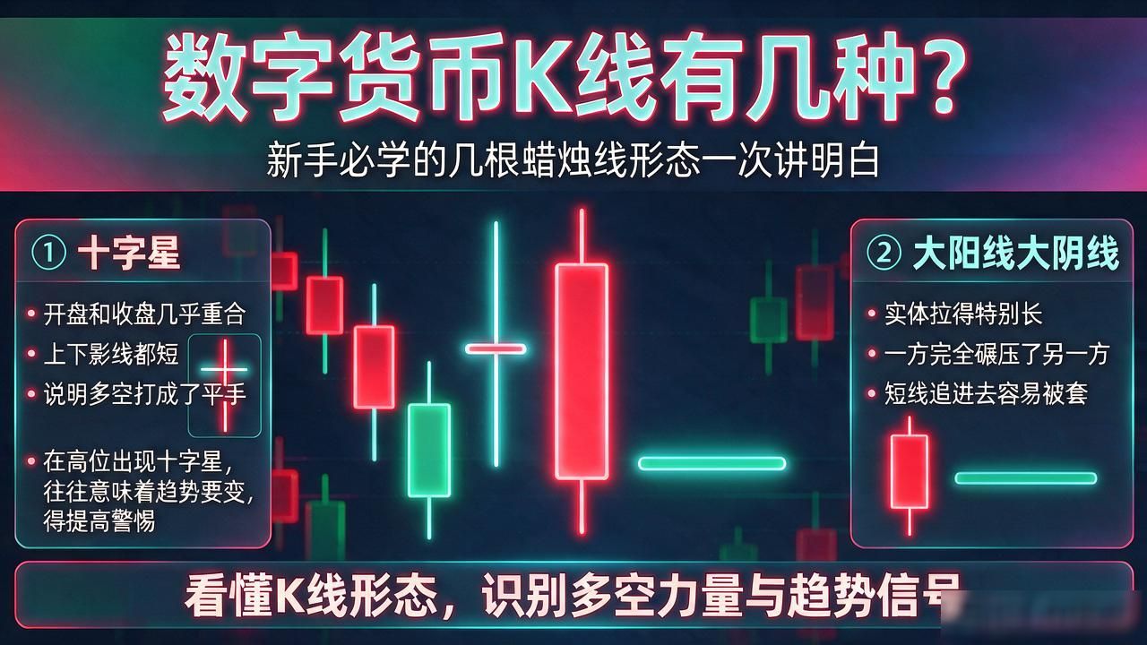 数字货币几种k线教程_K线形态分析_多空博弈信号解读