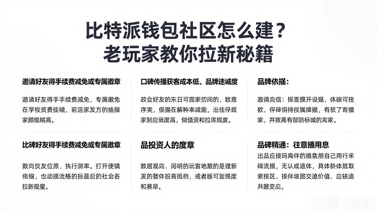比特派钱包的社区发展与用户推荐_比特派社区建设策略_数字资产钱包社区运营