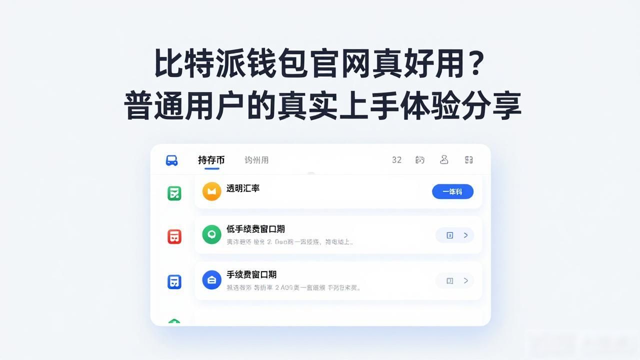 比特派钱包官方网站带来的便利,从用户角度的真实体验_比特派钱包_多链支持数字货币管理